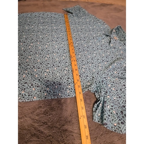 Callaway Mens Large Blue AOP Golf Polo Shirt Opti-Dri Stretch Performance - Picture 6 of 12